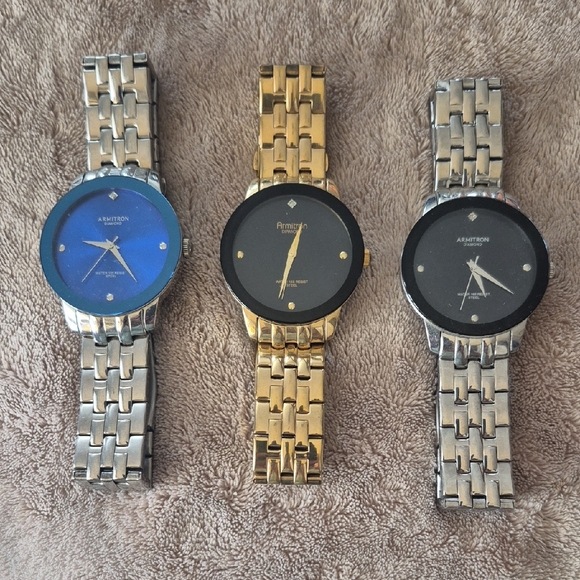 Armitron Men's Watch Trio - Silver, Gold, and Black - Picture 1 of 2